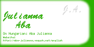 julianna aba business card